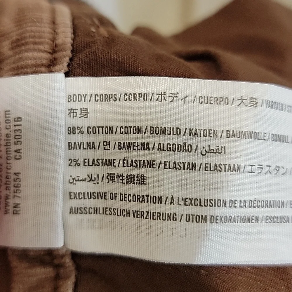 Hollister Brown Ultra High Rise Flare Corduroy Pants Size 1R - Picture 8 of 9